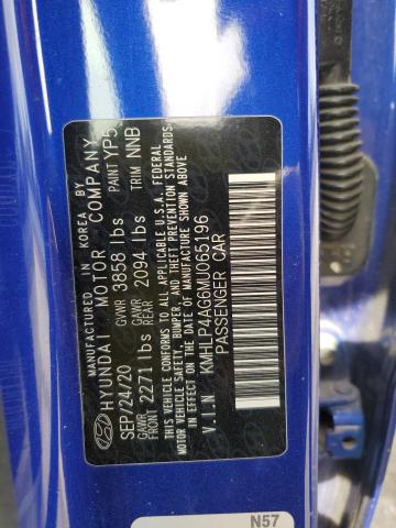 2021 HYUNDAI ELANTRA LI - KMHLP4AG6MU065196