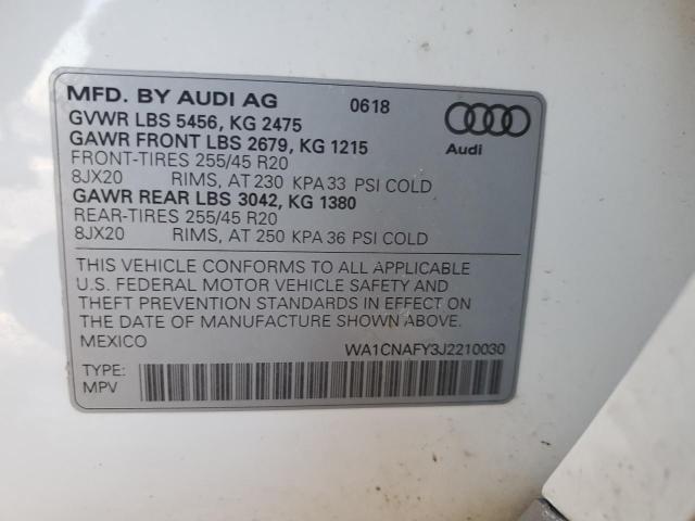2018 AUDI Q5 PRESTIG WA1CNAFY3J2210030