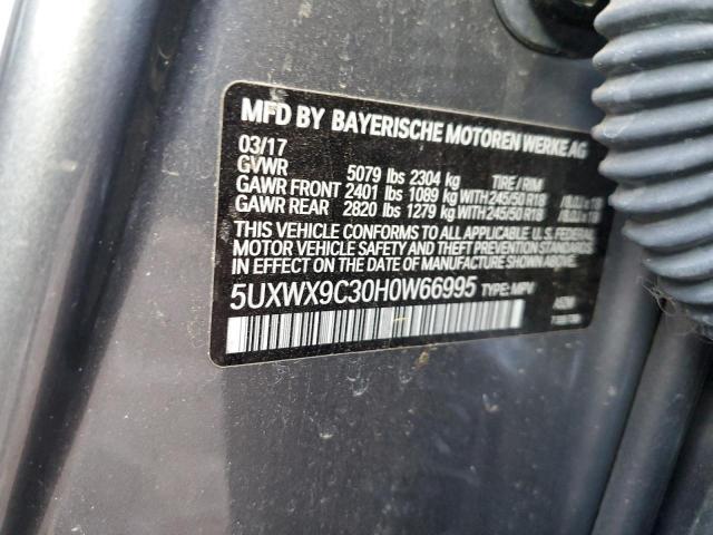 2017 BMW X3 XDRIVE2 - 5UXWX9C30H0W66995