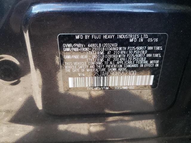 2016 SUBARU FORESTER 2 - JF2SJAHC9GH552300