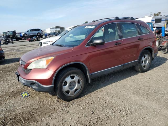 HONDA CR-V LX 2007 red  gas JHLRE38317C077593 photo #1