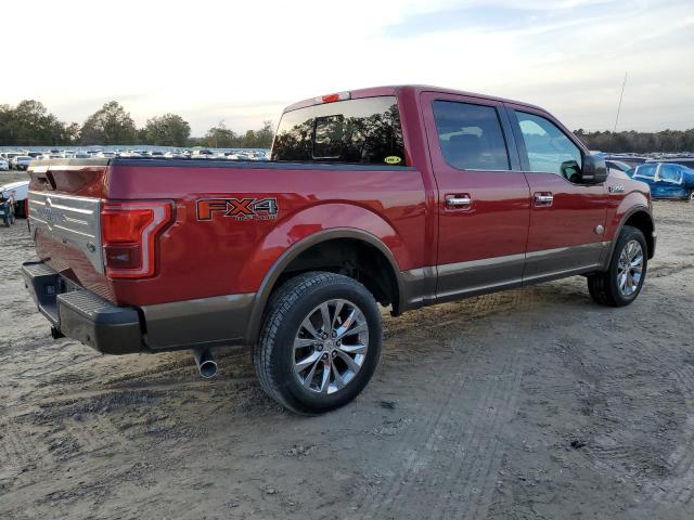 FORD F150 SUPER 2017 red  gas 1FTEW1EFXHFC50300 photo #4