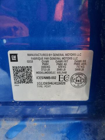 2018 CHEVROLET SONIC LT 1G1JD6SH6J4116028