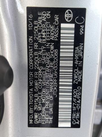 2017 TOYOTA PRIUS JTDKBRFU6H3032088