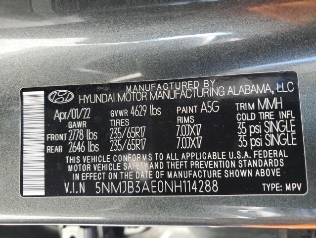 2022 HYUNDAI TUCSON SEL - 5NMJB3AE0NH114288