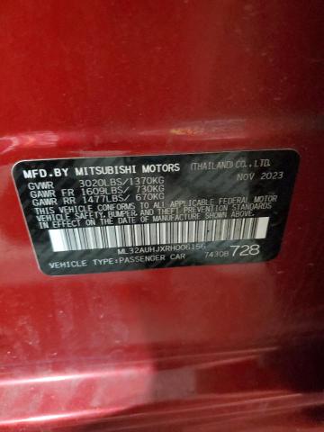 2024 MITSUBISHI MIRAGE ES ML32AUHJXRH006156