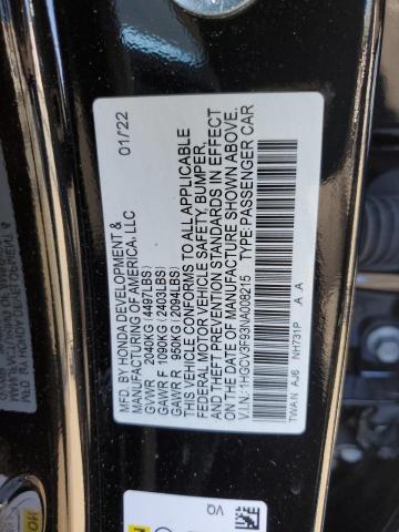 2022 HONDA ACCORD TOU - 1HGCV3F93NA008215