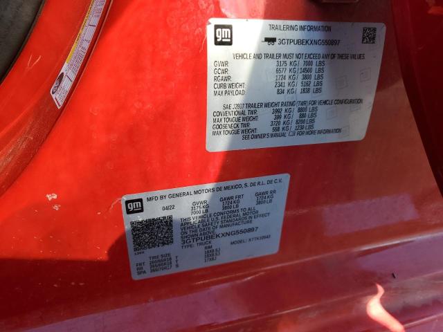 2022 GMC SIERRA K15 - 3GTPUBEKXNG550897