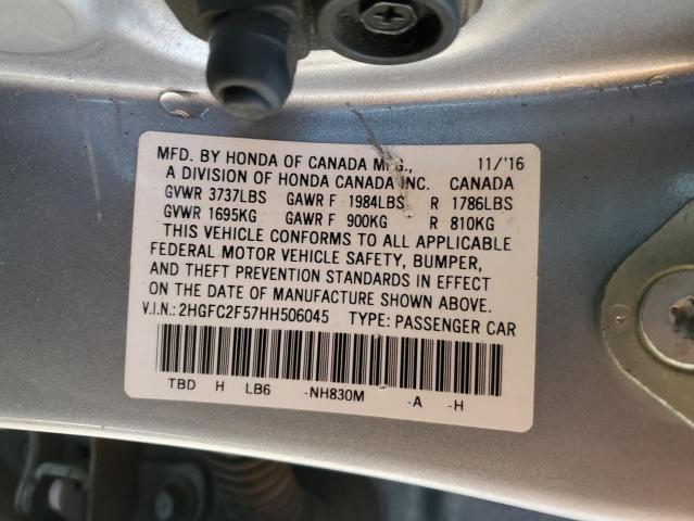 2017 HONDA CIVIC LX 2HGFC2F57HH506045