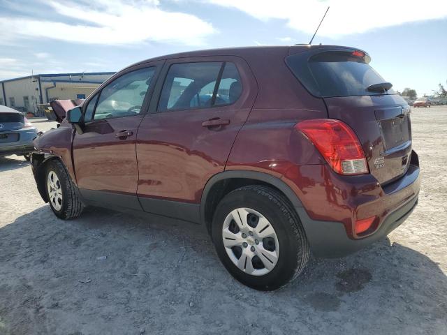 CHEVROLET TRAX LS 2017 burgundy  gas 3GNCJKSB9HL198264 photo #3