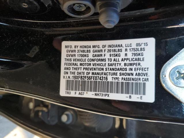 2015 HONDA CIVIC LX - 19XFB2F56FE074316