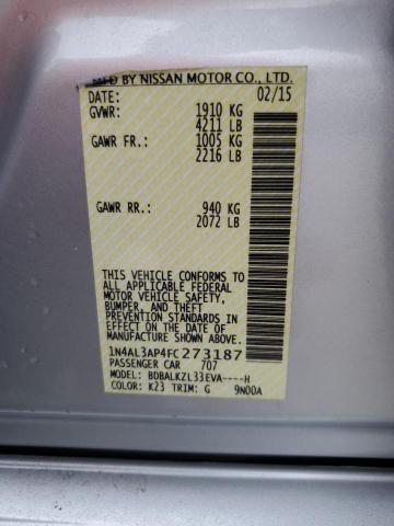 2015 NISSAN ALTIMA 2.5 - 1N4AL3AP4FC273187
