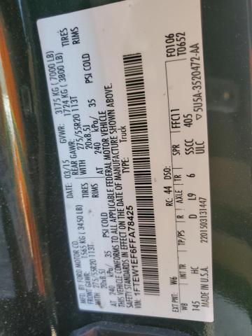 2015 FORD F150 SUPER - 1FTEW1EF6FFA78425