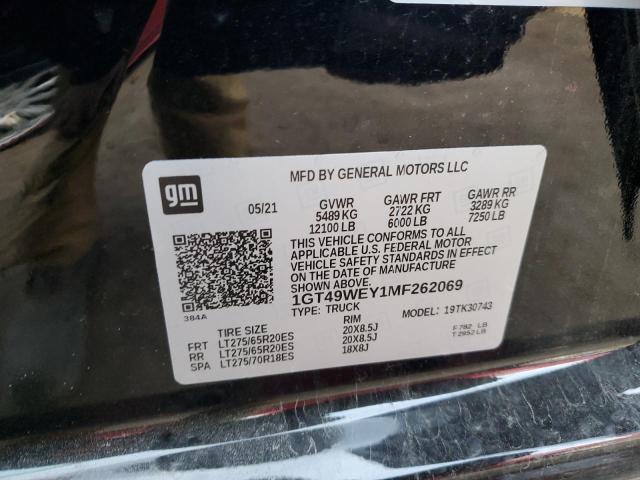 2021 GMC SIERRA K35 - 1GT49WEY1MF262069