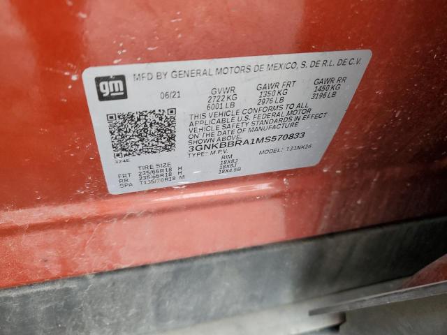 2021 CHEVROLET BLAZER 1LT - 3GNKBBRA1MS570833