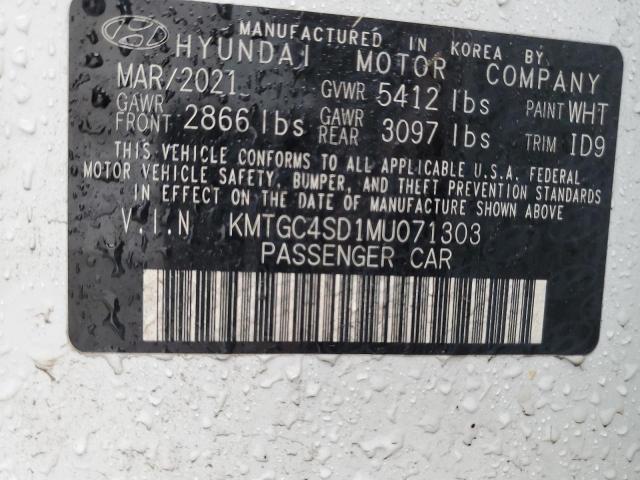 2021 HYUNDAI G80 BASE KMTGC4SD1MU071303
