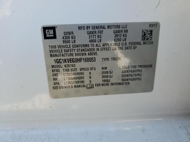 2017 CHEVROLET C2500 SILV 1GC1KVEG0HF168053