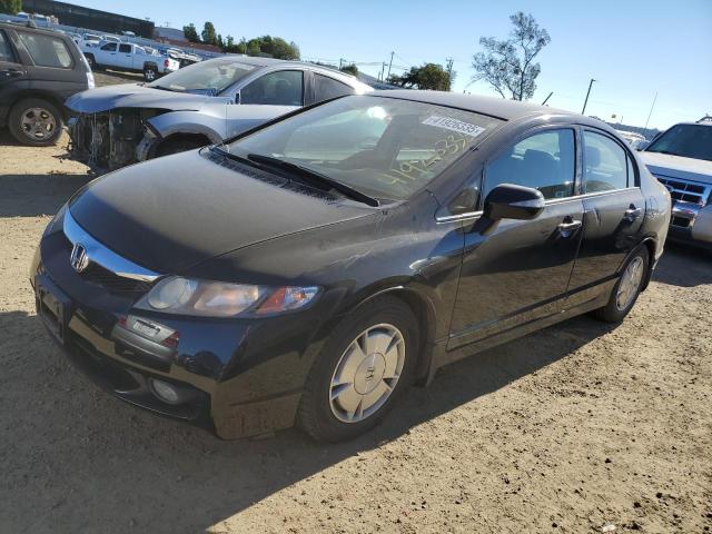 HONDA CIVIC HYBR 2009 black  hybrid engine JHMFA36259S008421 photo #1