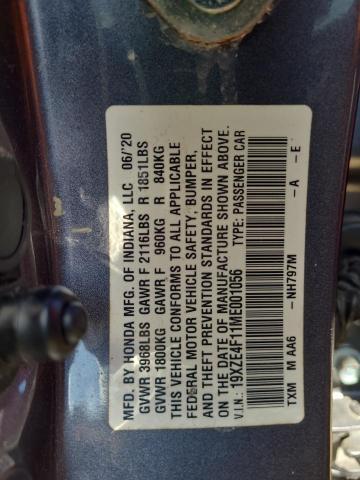 2021 HONDA INSIGHT LX 19XZE4F11ME001056