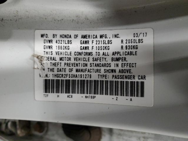 2017 HONDA ACCORD SPO - 1HGCR2F50HA191279