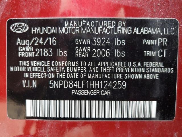 2017 HYUNDAI ELANTRA SE - 5NPD84LF1HH124259