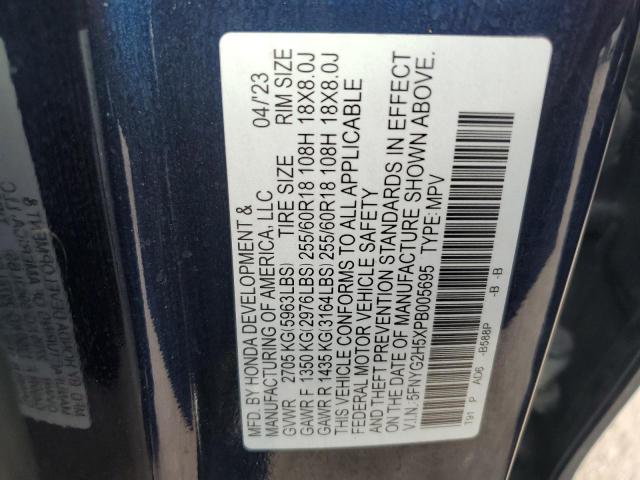 2023 HONDA PILOT EXL 5FNYG2H5XPB005695