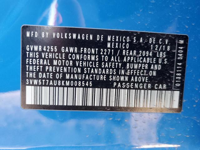 2019 VOLKSWAGEN GTI S - 3VW5T7AU8KM008545