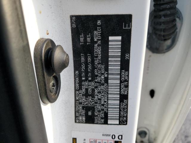 2016 TOYOTA 4RUNNER SR - JTEZU5JRXG5122329