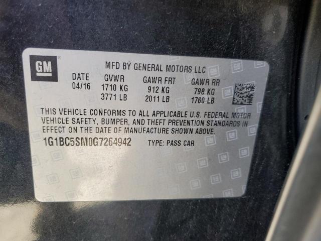 2016 CHEVROLET CRUZE LS - 1G1BC5SM0G7264942