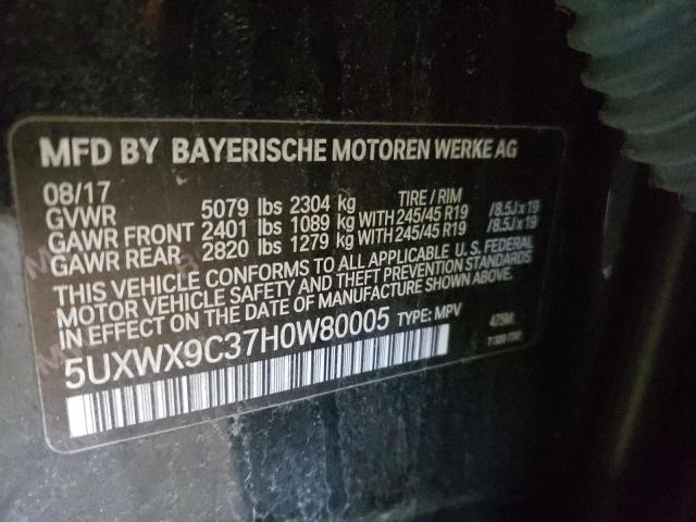 2017 BMW X3 XDRIVE2 - 5UXWX9C37H0W80005