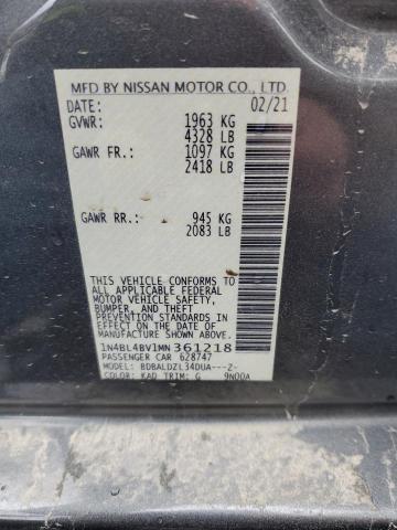 2021 NISSAN ALTIMA S - 1N4BL4BV1MN361218