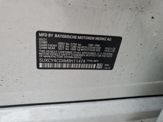 2021 BMW X6 SDRIVE - 5UXCY4C0XM9H11474