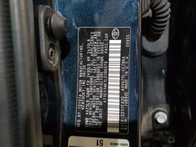 2020 TOYOTA CAMRY LE - 4T1C11AK1LU386078