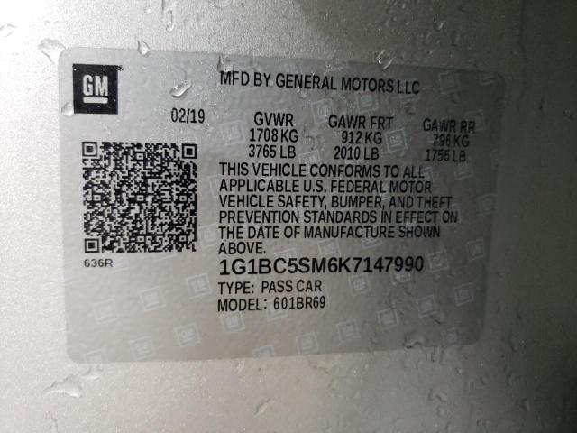 2019 CHEVROLET CRUZE LS - 1G1BC5SM6K7147990