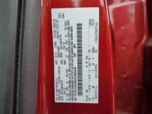2016 FORD ESCAPE TIT - 1FMCU9J95GUB80447