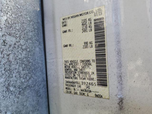 2016 NISSAN MAXIMA 3.5 - 1N4AA6AP8GC392465