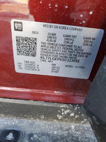 2025 CHEVROLET TRAX 1RS KL77LGEP6SC123692