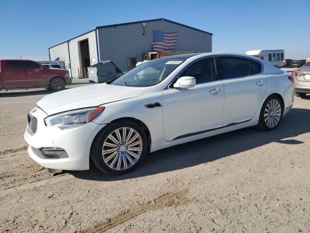 KIA K900 2015 white  gas KNALU4D4XF6026310 photo #1