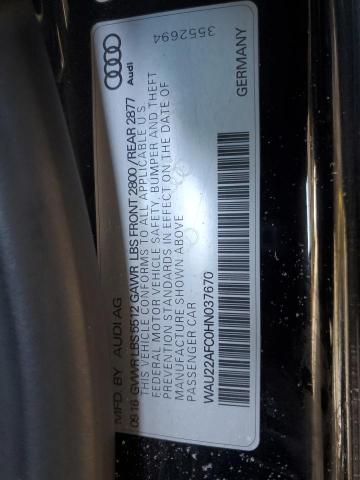 2017 AUDI A7 PRESTIG WAU22AFC0HN037670