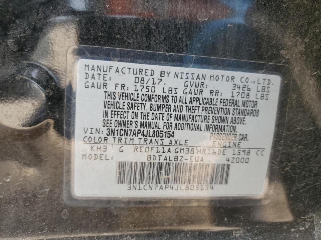 2018 NISSAN VERSA S - 3N1CN7AP4JL805154