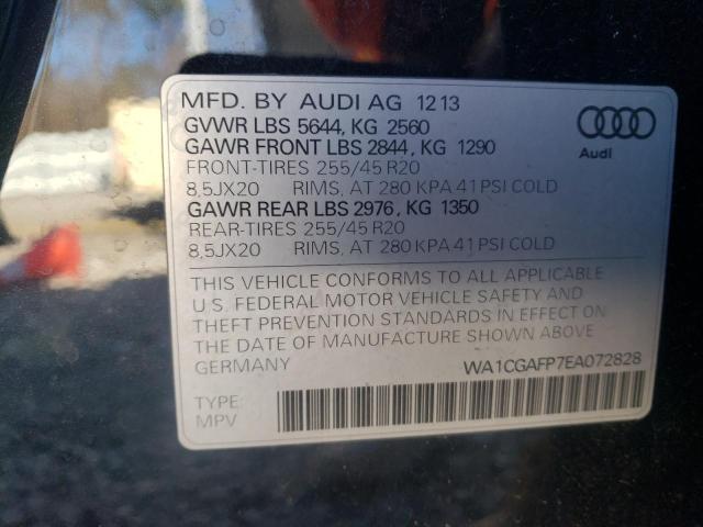 VIN WA1CGAFP7EA072828 2014 AUDI SQ5 no.13