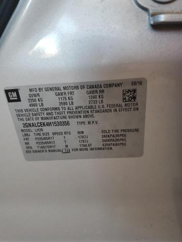 2017 CHEVROLET EQUINOX LT - 2GNALCEK4H1530356