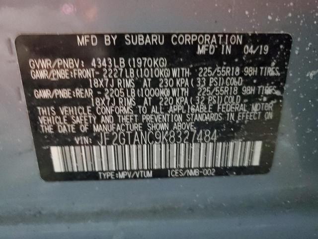 2019 SUBARU CROSSTREK - JF2GTANC9K8327484