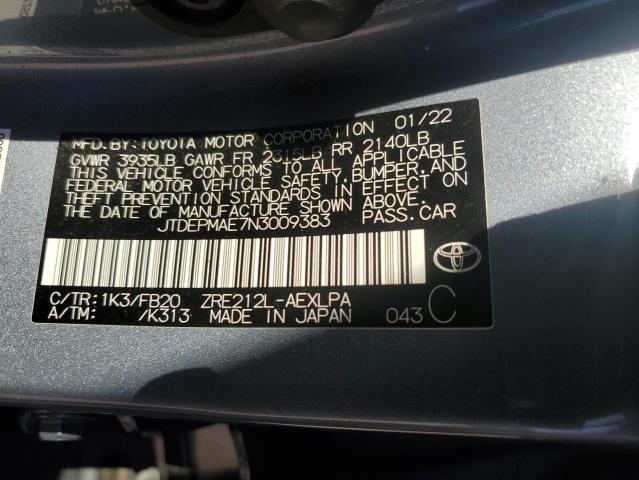 2022 TOYOTA COROLLA LE - JTDEPMAE7N3009383