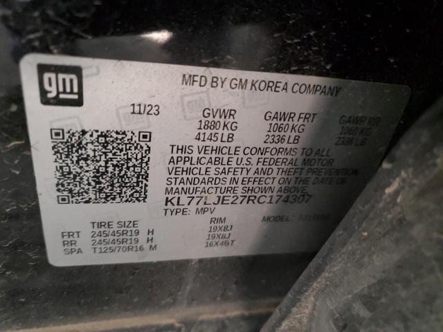 2024 CHEVROLET TRAX 2RS KL77LJE27RC174307