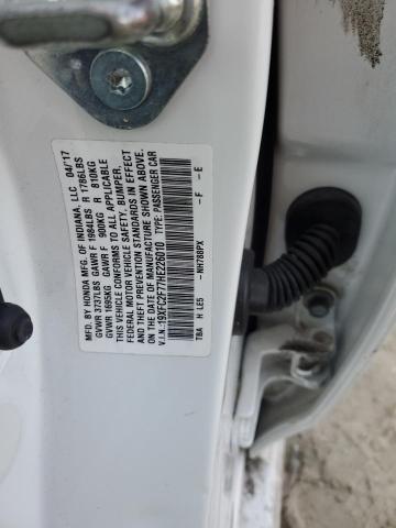 2017 HONDA CIVIC EX - 19XFC2F77HE226010