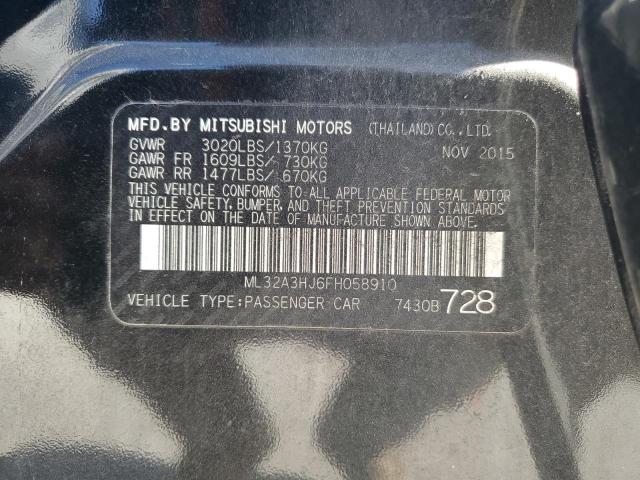 2015 MITSUBISHI MIRAGE DE ML32A3HJ6FH058910