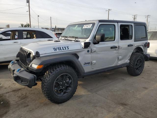 JEEP WRANGLER 4 2023 silver  hybrid engine 1C4JJXN63PW660838 photo #1