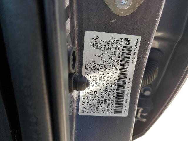 2019 HONDA CIVIC LX - 2HGFC2F66KH604791