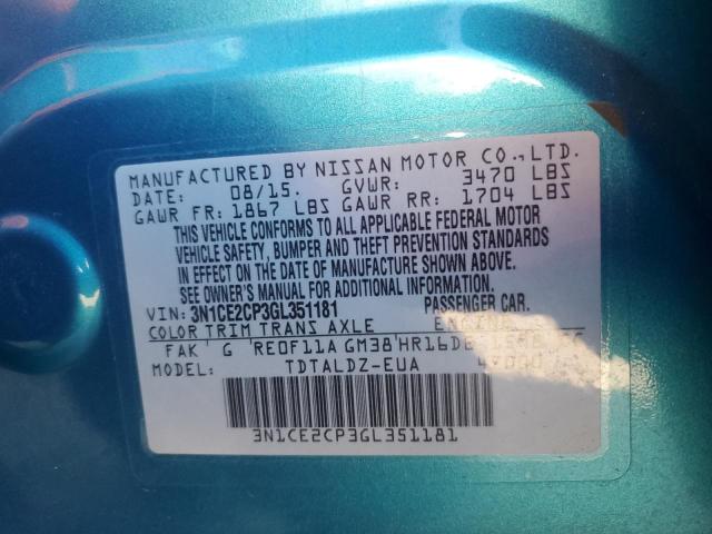 2016 NISSAN VERSA NOTE - 3N1CE2CP3GL351181